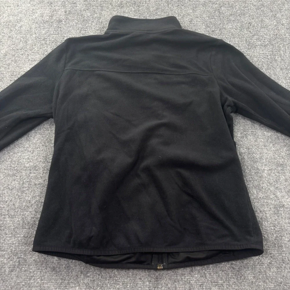 The North Face Fleece Jacket Large Black Full Zip Mock Neck Mens
